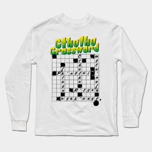 Cthulu Crossword Long Sleeve T-Shirt